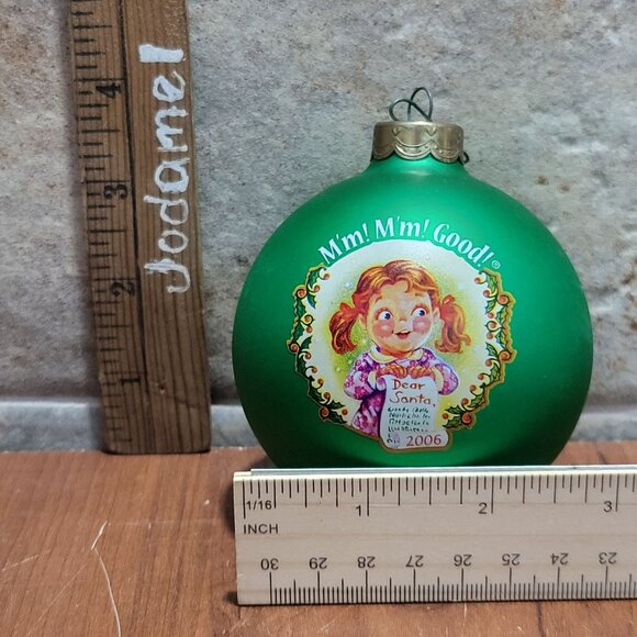 Campbells Soup Kids Green Ball Ornament Collectors Edition 2006 - Picture 6 of 10